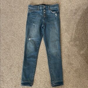 GAP Women's Distressed Blue Skinny Jeans